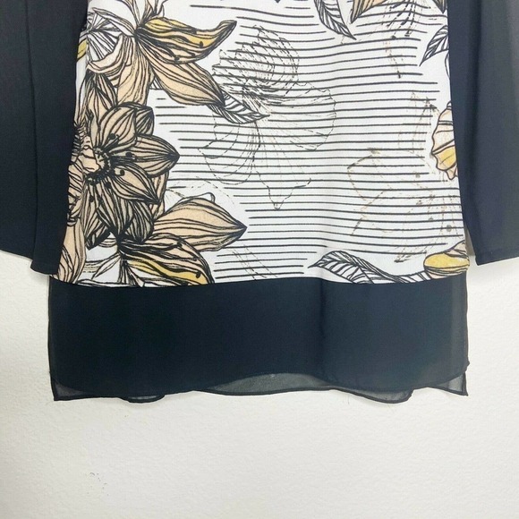 DKNYC Striped Floral Blouse - Picture 3 of 6